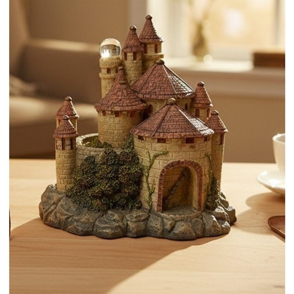 Spoontiques Fairy Tale Fantasy Castle Figurine 4.5" Crystal Orb Resin Vintage - Picture 4 of 9